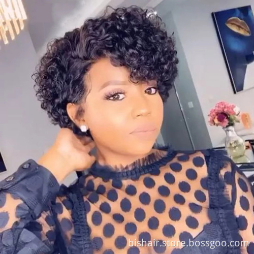 Wholesale Human Hair Wig Brazilian Afro Kinky Curly Wigs For Black Women Non Lace Front Human Hair Wigs